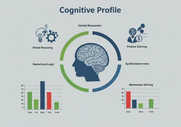 Cognitive profile breakdown showing strengths and weaknesses.
