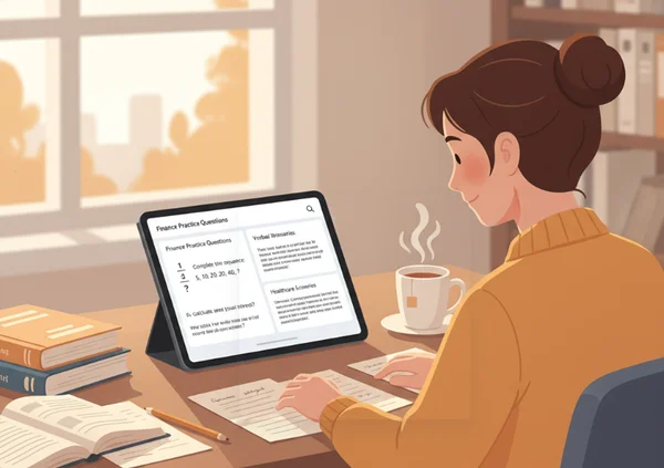 Student practicing tailored Wonderlic test prep