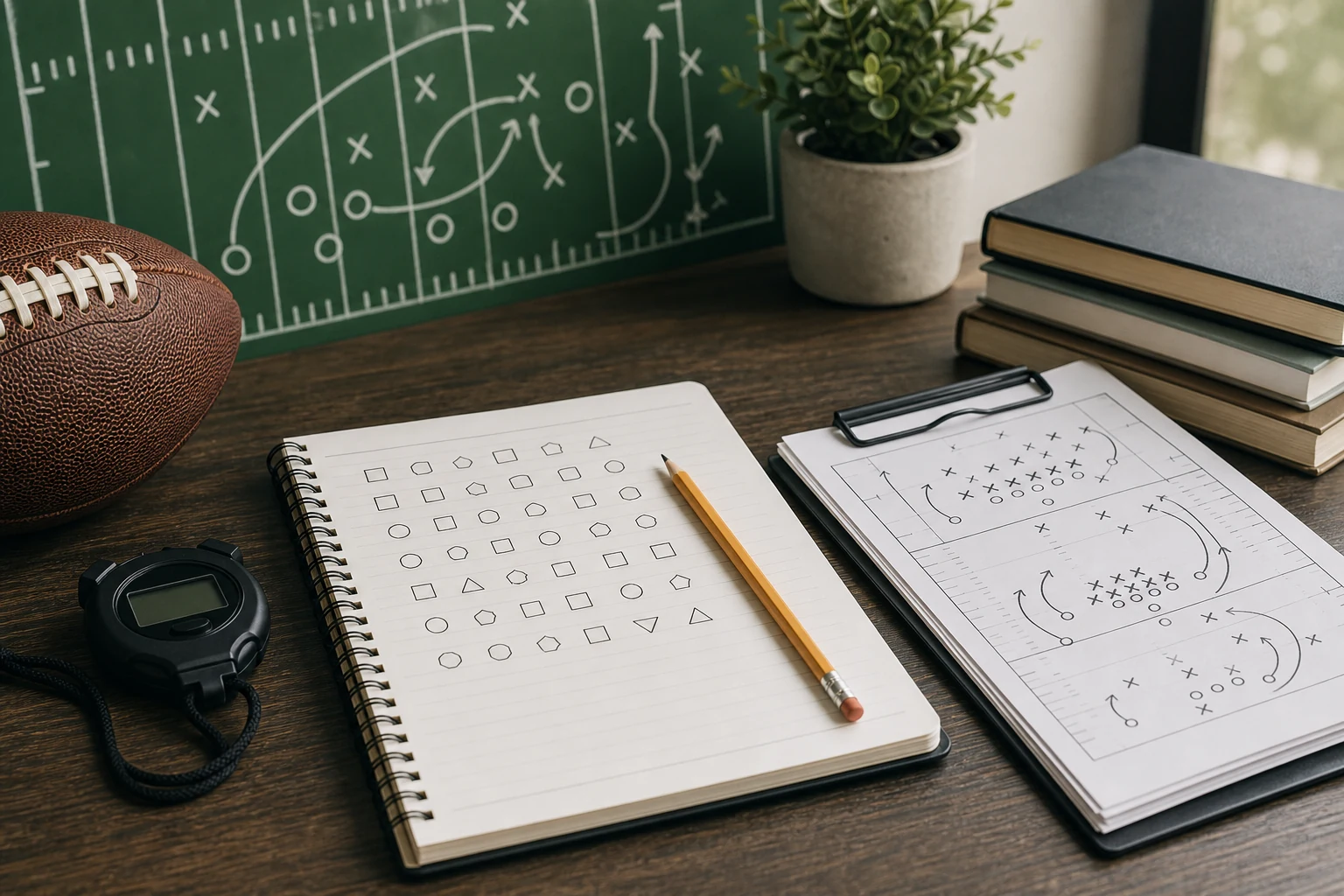 Football IQ practice desk